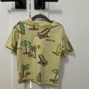 Zara Beach Life Kids T-Shirt - Yellow